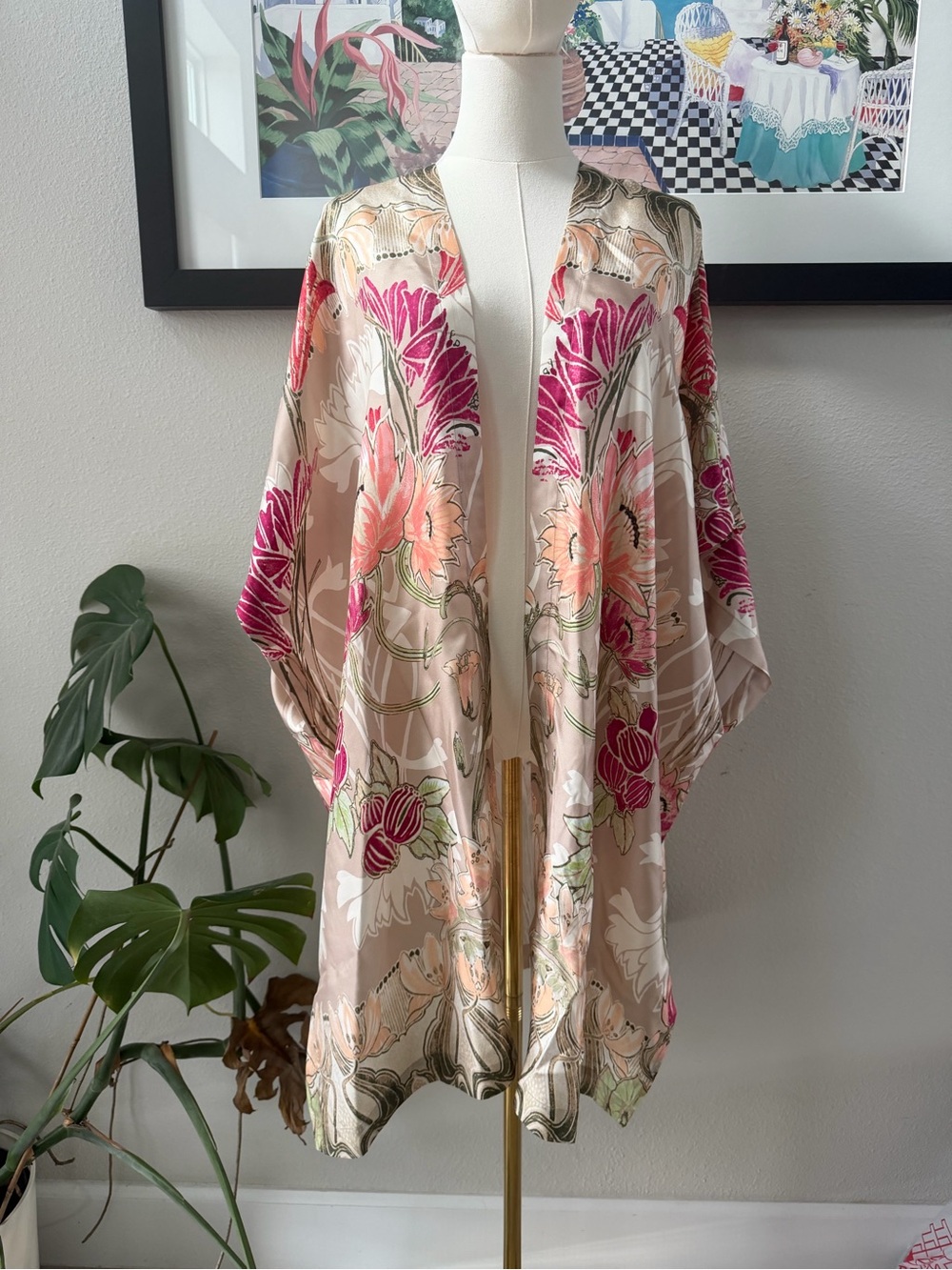 RARE NWT Chico’s Love Swans Heart Silk Runa L/XL